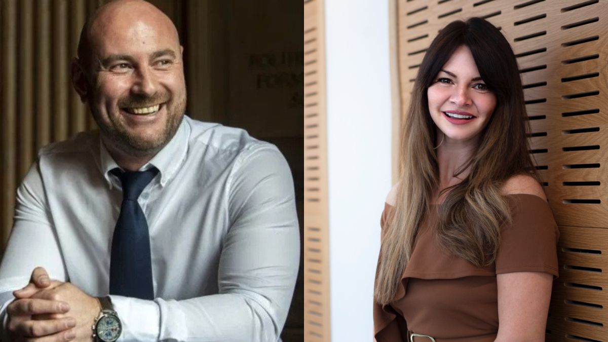 A picture of a male academic next to a picture of a female academic