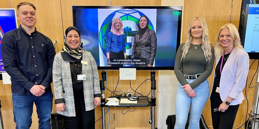 Nick Ducker, Dr. Antesar, Lauren Brown and Katherine Blair present Globalizer