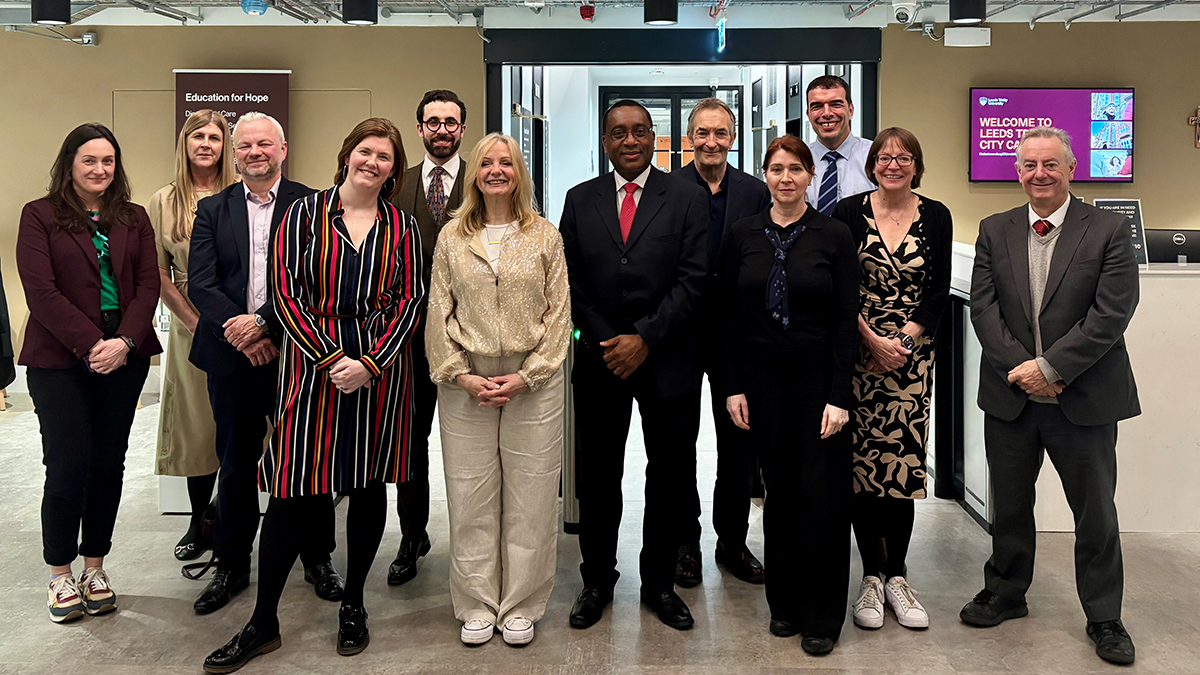 A group shot of Tracy Brabin, Mayor of West Yorkshire, Professor Charles Egbu, Leeds Trinity University Vice-Chancellor and other key stakeholders and vice-chancellors in the region.