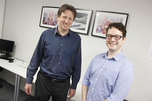 Phil Williams and Jareth Anstey at the Enterprise Centre